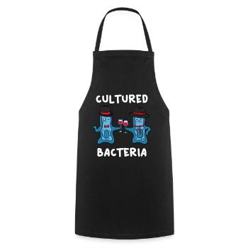 Culture Bacteria Biology - Cooking Apron - black - Front - AI Model Male 185 dark (185cm)