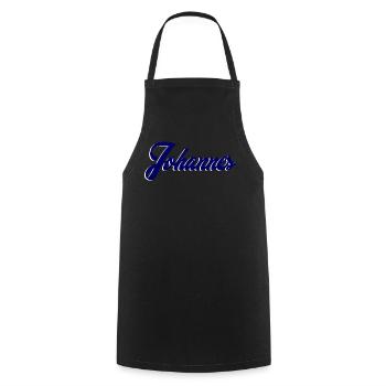 Name Johannes Personalisierung - Kochschürze - Schwarz - Vorne - AI Model Male 185 dark (185cm)