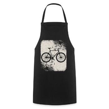 Vélo Vintage Style - Motif de vélo - Tablier de cuisine - noir - Devant - AI Model Male 185 dark (185cm)