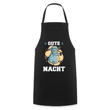 Gute Nacht Schaf - für Schlafsocken als Pyjama - Kochschürze - Schwarz - Vorne - AI Model Male 185 dark (185cm)