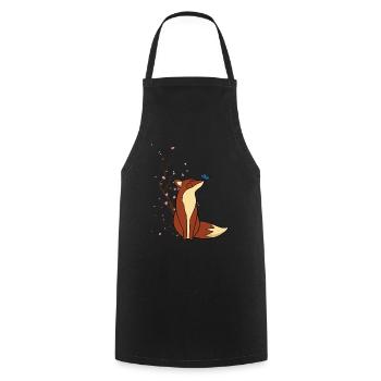 fox - Cooking Apron - black - Front - AI Model Male 185 dark (185cm)