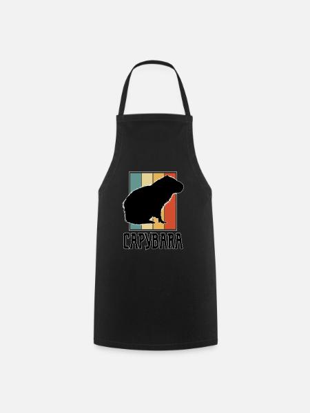 Cochon d’eau Capybara Rongeur Capibara Amant - Tablier de cuisine - noir