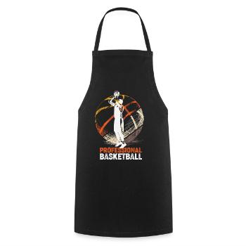 Professional Basketball Sport Dunking Basket - Cooking Apron - black - Front - AI Model Male 185 dark (185cm)
