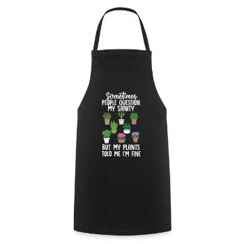 Gardener Plants - Cooking Apron - black - Front - AI Model Male 185 dark (185cm)