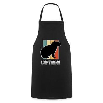 Rodent Water Pig Capybara Capibara Lovers - Cooking Apron - black - Front - AI Model Male 185 dark (185cm)