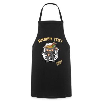 Bring back you Ninja Japanese cuisine Humor Japan - Cooking Apron - black - Front - AI Model Male 185 dark (185cm)