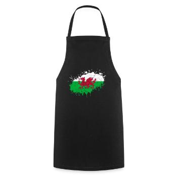 Wales - Cooking Apron - black - Front - AI Model Male 185 dark (185cm)