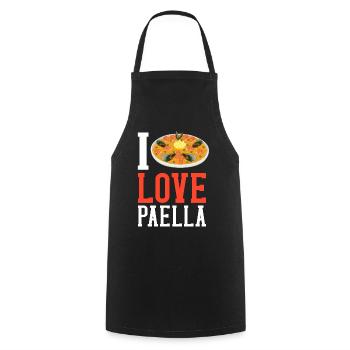Paella Spanien Valenciana Pfanne Spanisches Essen - Kochschürze - Schwarz - Vorne - AI Model Male 185 dark (185cm)