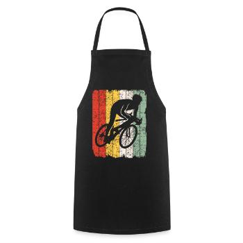 Cyclisme cycliste vélo de course retro cadeau - Tablier de cuisine - noir - Devant - AI Model Male 185 dark (185cm)