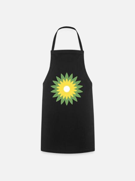Blume - Kochschürze - Schwarz