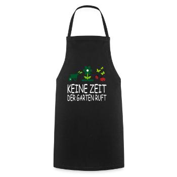 No Time The Garden Calls - Gardener Gift - Cooking Apron - black - Front - AI Model Male 185 dark (185cm)