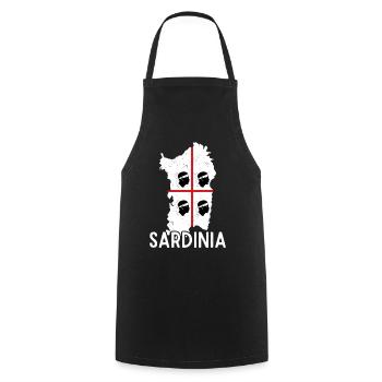 Sardinia Flag Sardinia Holidays - Cooking Apron - black - Front - AI Model Male 185 dark (185cm)