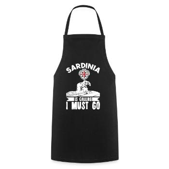 Sardinia Calls Sardinia Italy - Cooking Apron - black - Front - AI Model Male 185 dark (185cm)