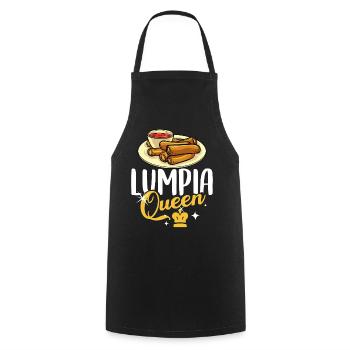 Lumpia Wraps rouleau de printemps Shanghai Filipino - Tablier de cuisine - noir - Devant - AI Model Male 185 dark (185cm)