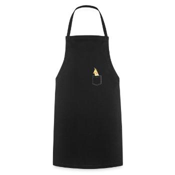 cockatiel - Cooking Apron - black - Front - AI Model Male 185 dark (185cm)