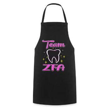 TEAM ZFA - Kochschürze - Schwarz - Vorne - AI Model Male 185 dark (185cm)