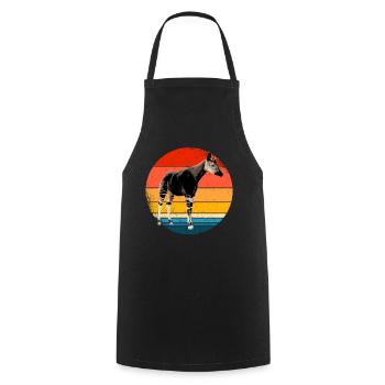 Okapi Geschenk - Kochschürze - Schwarz - Vorne - AI Model Male 185 dark (185cm)