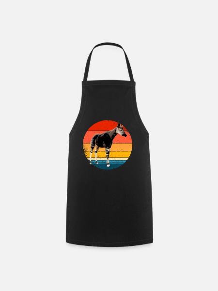 Okapi Geschenk - Kochschürze - Schwarz