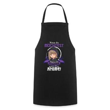 Super Anime schauen Spruch, Anime Geschenk - Kochschürze - Schwarz - Vorne - AI Model Male 185 dark (185cm)