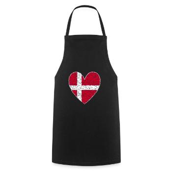Danemark Herz - Tablier de cuisine - noir - Devant - AI Model Male 185 dark (185cm)