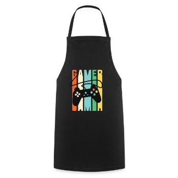 Gamer Console Controller Retro Gaming - Cooking Apron - black - Front - AI Model Male 185 dark (185cm)
