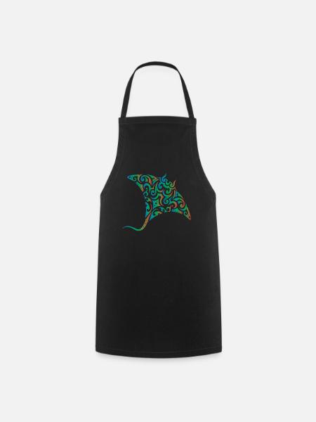 Manta raie cadeau - Tablier de cuisine - noir