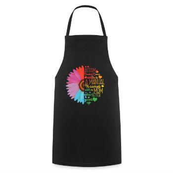 Autism Awareness - Cooking Apron - black - Front - AI Model Male 185 dark (185cm)