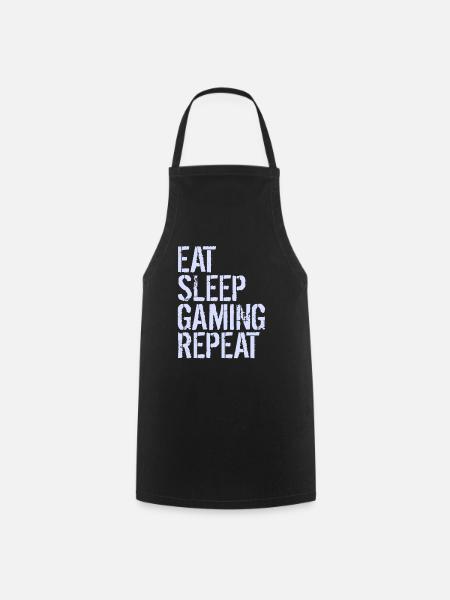 Eat Sleep Gaming Repeat - Kochschürze - Schwarz