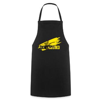 Fussball Dortmund - Kochschürze - Schwarz - Vorne - AI Model Male 185 dark (185cm)
