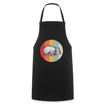 wombat - Cooking Apron - black - Front - AI Model Male 185 dark (185cm)