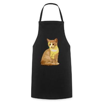 Katzen Katze - Kochschürze - Schwarz - Vorne - AI Model Male 185 dark (185cm)