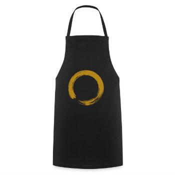 District Gold - Cooking Apron - black - Front - AI Model Male 185 dark (185cm)
