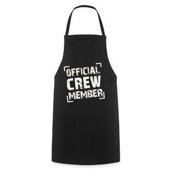 membre officiel de l'équipage - Tablier de cuisine - noir - Devant - AI Model Male 185 dark (185cm)