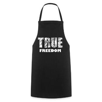 Freedom and Peace - Cooking Apron - black - Front - AI Model Male 185 dark (185cm)