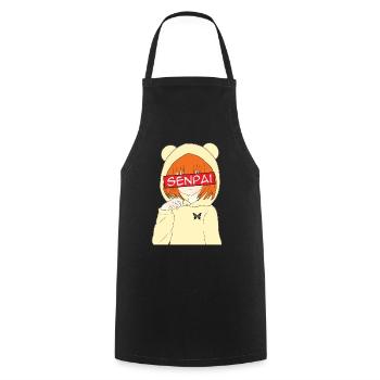 Anime Senpai Anime Fans Anime Style Anime Outfit - Cooking Apron - black - Front - AI Model Male 185 dark (185cm)