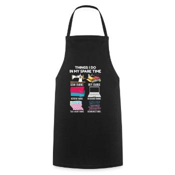 Couture - Tablier de cuisine - noir - Devant - AI Model Male 185 dark (185cm)