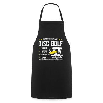 Disc Golf - Tablier de cuisine - noir - Devant - AI Model Male 185 dark (185cm)