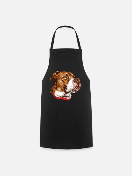 Pitbull Pit Bull Hund Haustier Hunde Dog - Kochschürze - Schwarz