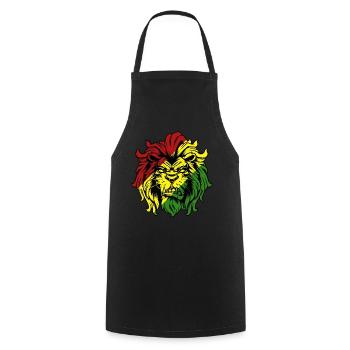 Rasta Lion Roots Reggae Musique Jah Jamaïque cadeau - Tablier de cuisine - noir - Devant - AI Model Male 185 dark (185cm)