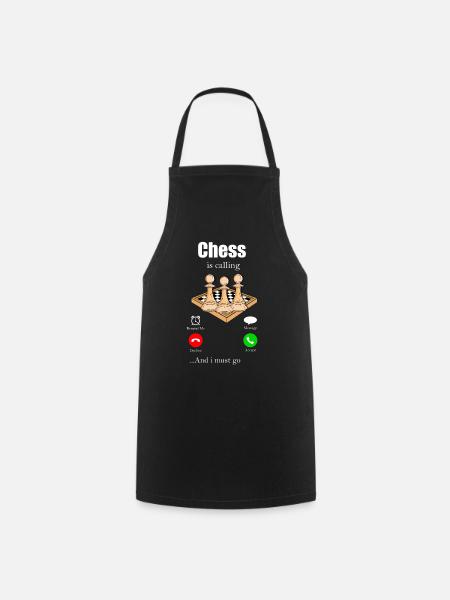 Schach - Kochschürze - Schwarz