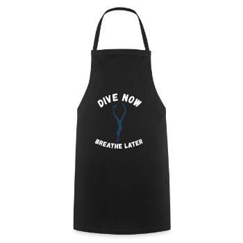 Freediving Apnea Diving for Freedivers - Cooking Apron - black - Front - AI Model Male 185 dark (185cm)