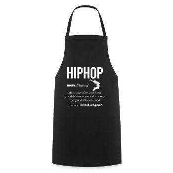 Hip Hop - Tablier de cuisine - noir - Devant - AI Model Male 185 dark (185cm)