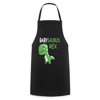 BabySaurus Rex - Baby Saurus - Baby Dinosaur - Cooking Apron - black - Front - AI Model Male 185 dark (185cm)
