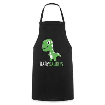 BabySaurus - Baby Saurus - Baby Dinosaur - Cooking Apron - black - Front - AI Model Male 185 dark (185cm)