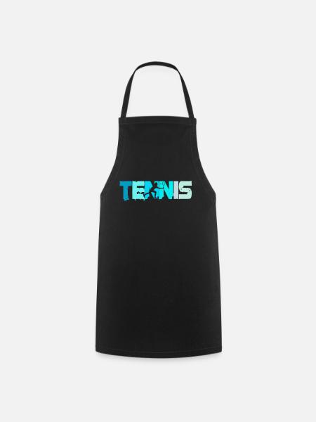 Tennis Entraîneur Tennis joueuse de tennis - Tablier de cuisine - noir