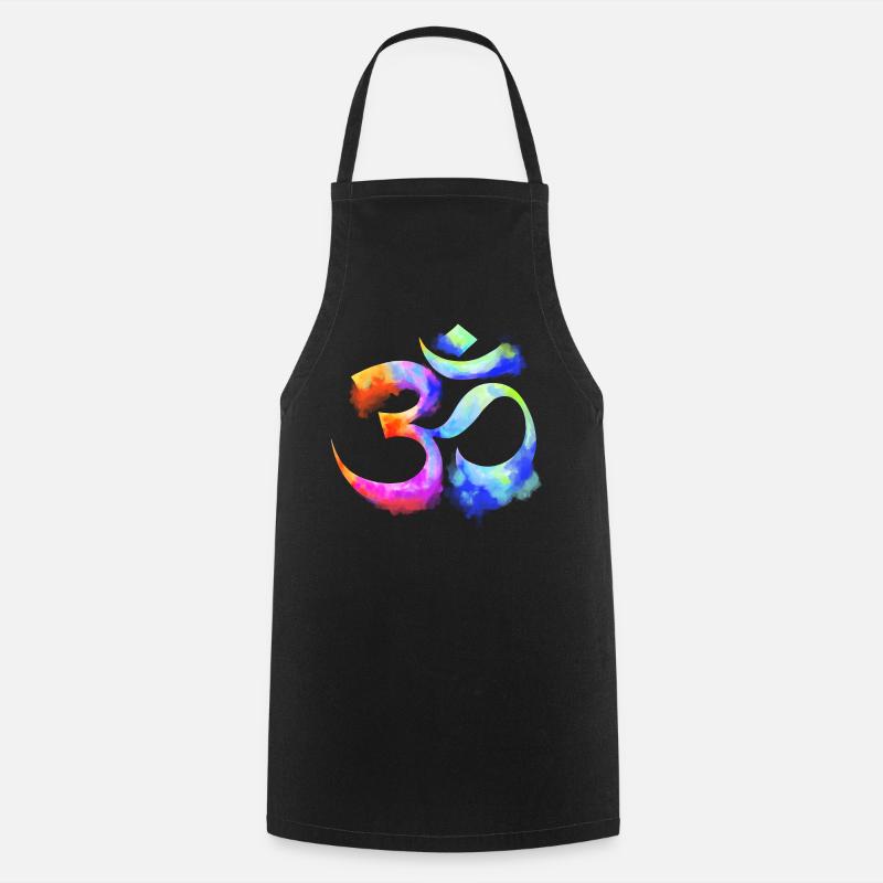 Om arcenciel aquarelle - Tablier de cuisine - noir