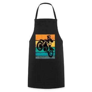 Supercross Offroad Enduro Motocross Gift - Cooking Apron - black - Front - AI Model Male 185 dark (185cm)
