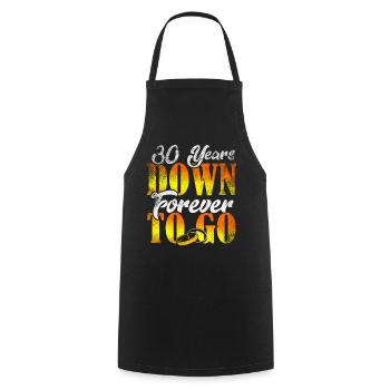 30th wedding anniversary - Cooking Apron - black - Front - AI Model Male 185 dark (185cm)