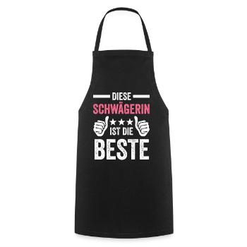 Beste Schwägerin Geschenk - Kochschürze - Schwarz - Vorne - AI Model Male 185 dark (185cm)