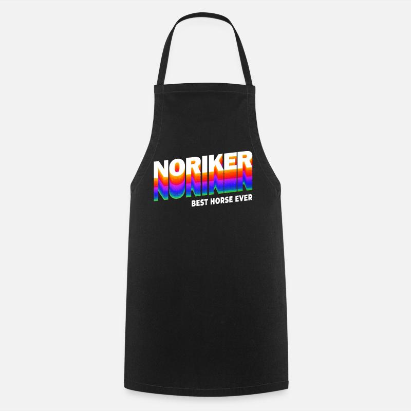Noriker Pferde Design / Geschenkidee - Kochschürze - Schwarz